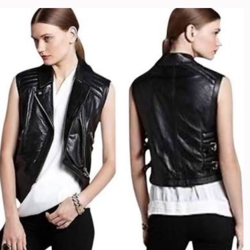 Vince Camuto Vegan Faux Leather Vest